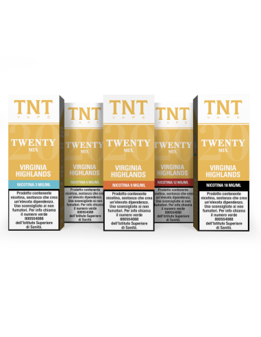 Twenty Liquido Pronto Virginia Highlands Distillato Puro 10ml
