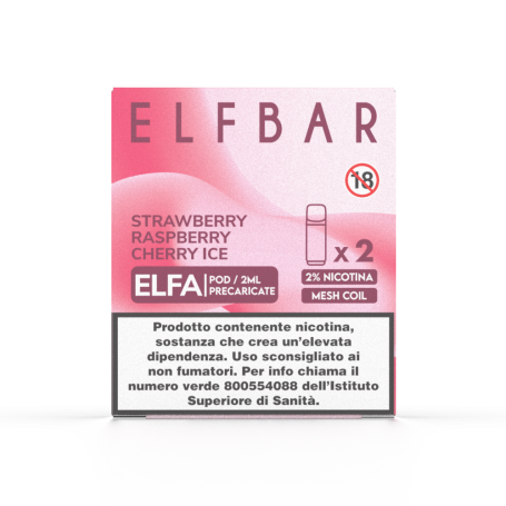 ELFBAR ELFA - STRAWBERRY RASPBERRY CHERRY ICE POD 2ml