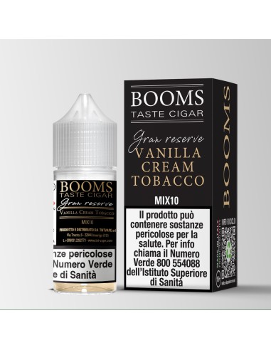 Booms Vanilla Cream Tobacco Gran Reserve MIX10 - Liquido 10ml