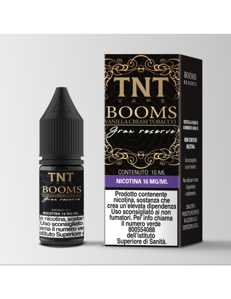 Liquido Pronto Booms Vanilla Cream Tobacco Gran Reserve 10ml nicotina