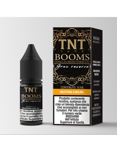 Liquido Pronto Booms Vanilla Cream Tobacco Gran Reserve 10ml nicotina