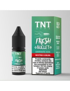 Bustina e flacone vape TNT Fresh Bullet, liquido fruttato per sigaretta elettronica, top 10 aromi fruttati per svapo incluse